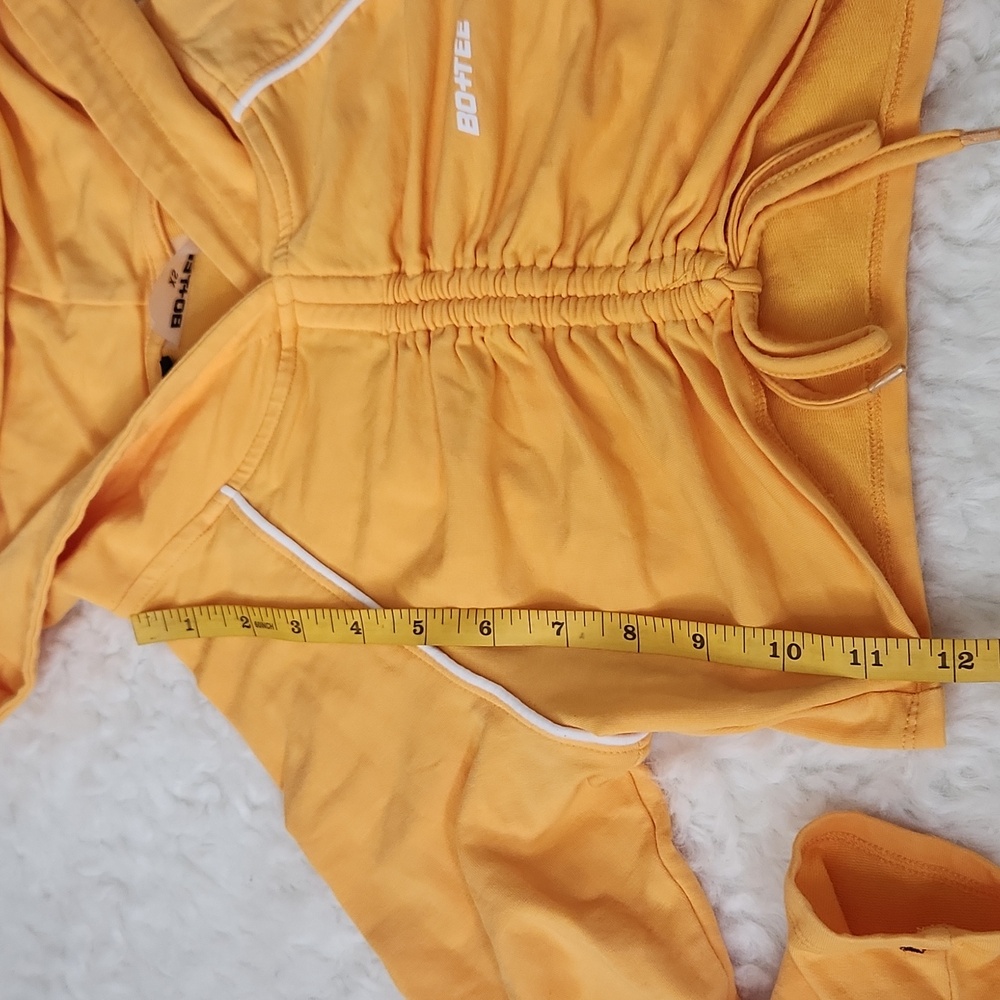 BO+TEE Yellow Cropped Hoodie - Picture 8 of 9